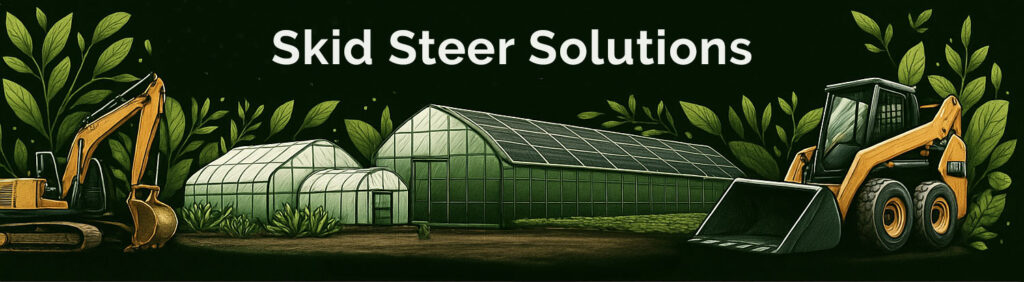 Skid steer grading and land clearing services for greenhouse installation
