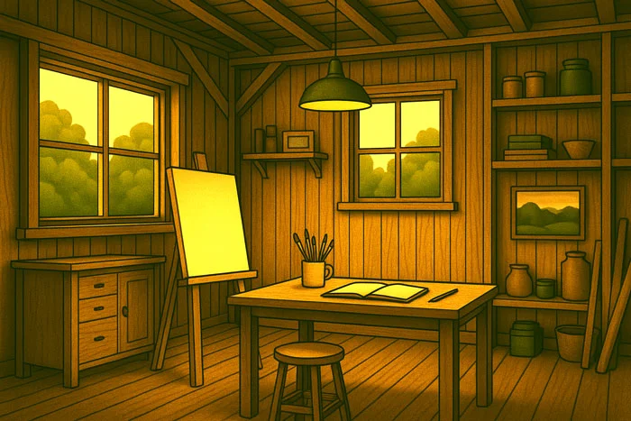 illustration of detached studio