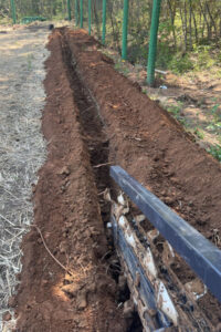 machinery trenching for tree planting